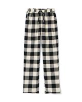 HEMA Heren pyjamabroek flanel ruiten zwart (zwart)