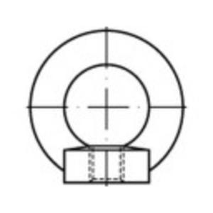 TOOLCRAFT TO-9979590 Ringmoeren M6 DIN 582 RVS A2 25 stuk(s)