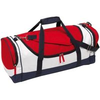 Sporttas met ritsen 45 liter blauw/rood/wit   -