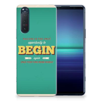 Sony Xperia 5II | Siliconen hoesje | met naam Quote Begin Sony Xperia 5II | Siliconen hoesje | met naam Quote Begin