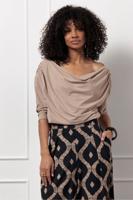 Studio Anneloes Fleur Top 12855 T-shirt Korte Mouw 2200 Latte