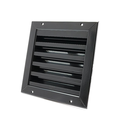Buitenmuurrooster Aluminium (lxh) 200x200mm - Zwart