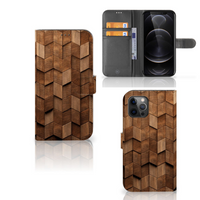 Book Style Case voor Apple iPhone 12 Pro Max Wooden Cubes