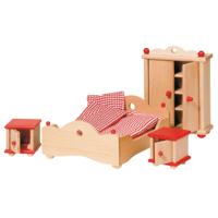 Goki poppenhuis meubeltjes slaapkamer