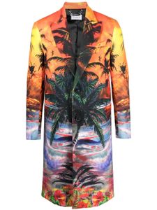 Philipp Plein manteau Hawaii à imprimé graphique - Orange