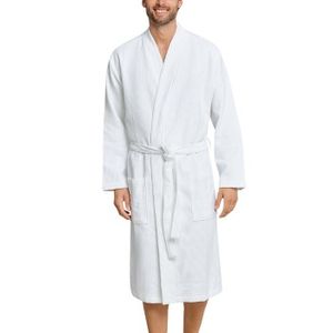 Schiesser Essentials Waffle and Terry Bathrobe