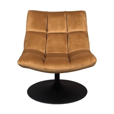 Dutchbone Bar fauteuil velvet Goldbrown