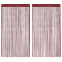 Dradengordijnen 100x250 cm wijnrood 2 st