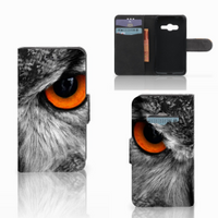 Samsung Galaxy Trend 2 Telefoonhoesje met Pasjes Uil - thumbnail