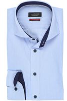 Hatico Modern Fit Overhemd lichtblauw/wit, Fijne strepen