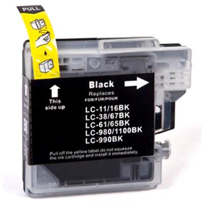 Huismerk Brother LC-1100BK / LC-980BK cartridge zwart