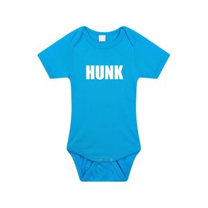 Hunk tekst rompertje blauw baby