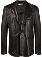 Philipp Plein blazer Casanova en cuir - Noir