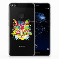 Huawei P10 Lite Telefoonhoesje met Naam Cat Color - thumbnail