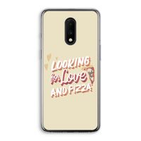 Pizza is the answer: OnePlus 7 Transparant Hoesje