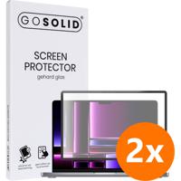 GO SOLID! Screenprotector voor MacBook pro (2021) 14,2-inch M1 Max gehard glas - Duopack