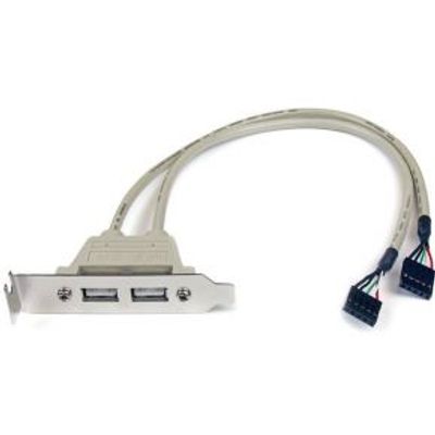 StarTech.com 2-poorts USB A vrouwelijke low-profile Slot Plate Adapter