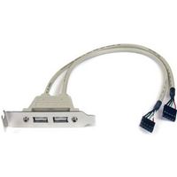 StarTech.com 2-poorts USB A vrouwelijke low-profile Slot Plate Adapter