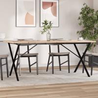 Eettafel X-frame 180x90x75,5 cm massief grenenhout en staal