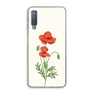 Red poppy: Samsung Galaxy A7 (2018) Transparant Hoesje