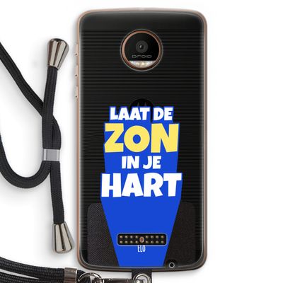 Laat de zon in je hart: Motorola Moto Z Force Transparant Hoesje met koord
