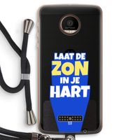 Laat de zon in je hart: Motorola Moto Z Force Transparant Hoesje met koord