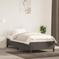 Bedframe zonder matras 100x200 cm fluweel donkergrijs - thumbnail