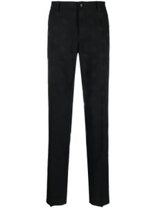 Dolce & Gabbana pantalon droit à logo en jacquard - Noir