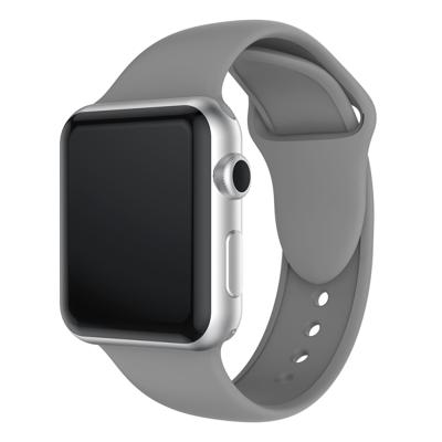 Dubbele klinknagels siliconen horloge Band voor Apple Watch serie 3 & 2 & 1 38mm (grijs)