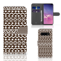 Samsung Galaxy S10 Plus Telefoon Hoesje Aztec Brown - thumbnail