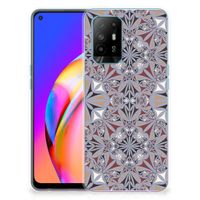 OPPO A94 5G | Reno5 Z TPU Siliconen Hoesje Flower Tiles - thumbnail