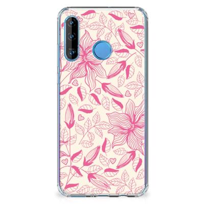 Huawei P30 Lite Case Pink Flowers Huawei P30 Lite Case Pink Flowers