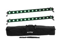 EUROLITE Set 2x LED BAR-12 QCL RGB+UV Bar + Soft Bag - thumbnail