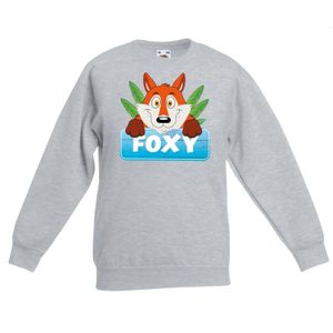 Sweater grijs voor kinderen met Foxy de vos