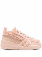 Giuseppe Zanotti baskets montantes à détail lainé - Rose