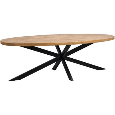 20% korting - Leen Bakker - Eettafel Travis Ovaal - 240x120 Cm - Mangohout - Bruin