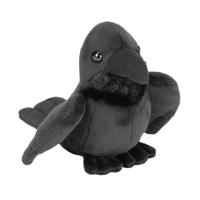 Wild Republic raaf/kraai knuffel - Pluche - 13 cm - vogels - knuffeldieren - vogelknuffels