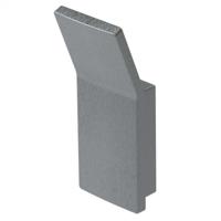 Handdoekhaak Haceka Aline | Wandmontage | Enkel haaks | Aluminium | Vierkant | Mat grijs