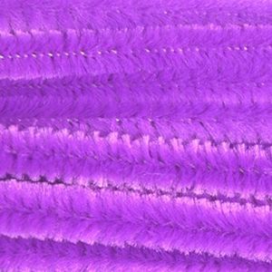 40x Paars chenille draad 14 mm x 50 cm