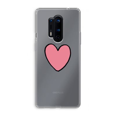 Hartje: OnePlus 8 Pro Transparant Hoesje