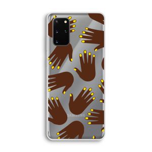 Hands dark: Samsung Galaxy S20 Plus Transparant Hoesje