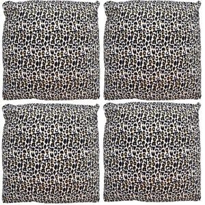 4x Sierkussens met cheetah dierenprint 45 cm