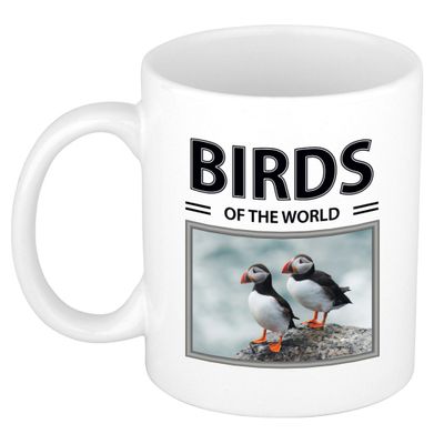 Foto mok Papegaaiduiker beker - birds of the world cadeau Papegaaiduikers liefhebber