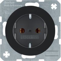 Berker 41432045 wandcontactdoos randaarde schroef R1-R3 zwart