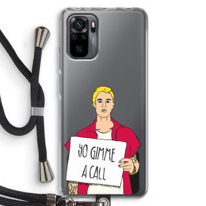Gimme a call: Xiaomi Redmi Note 10 Pro Transparant Hoesje met koord