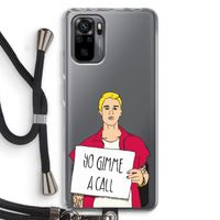 Gimme a call: Xiaomi Redmi Note 10 Pro Transparant Hoesje met koord