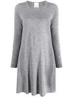 Allude robe courte en maille à manches longues - Gris - thumbnail