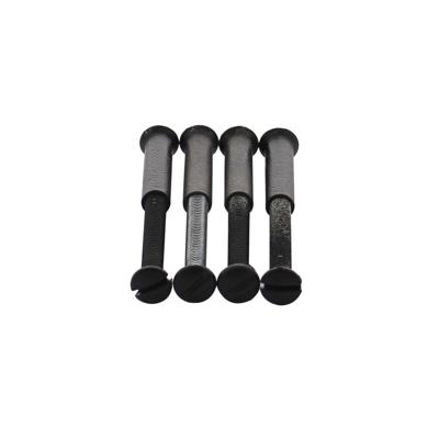 Intersteel 4 Patentboutjes m4x35 mm met hulsjes m4 - zwart