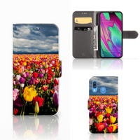 Samsung Galaxy A40 Hoesje Tulpen - thumbnail