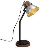 Bureaulamp 25 W E27 18x18x60 cm vintage zilverkleurig